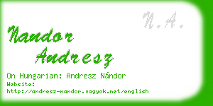nandor andresz business card