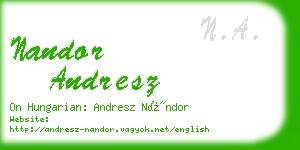 nandor andresz business card